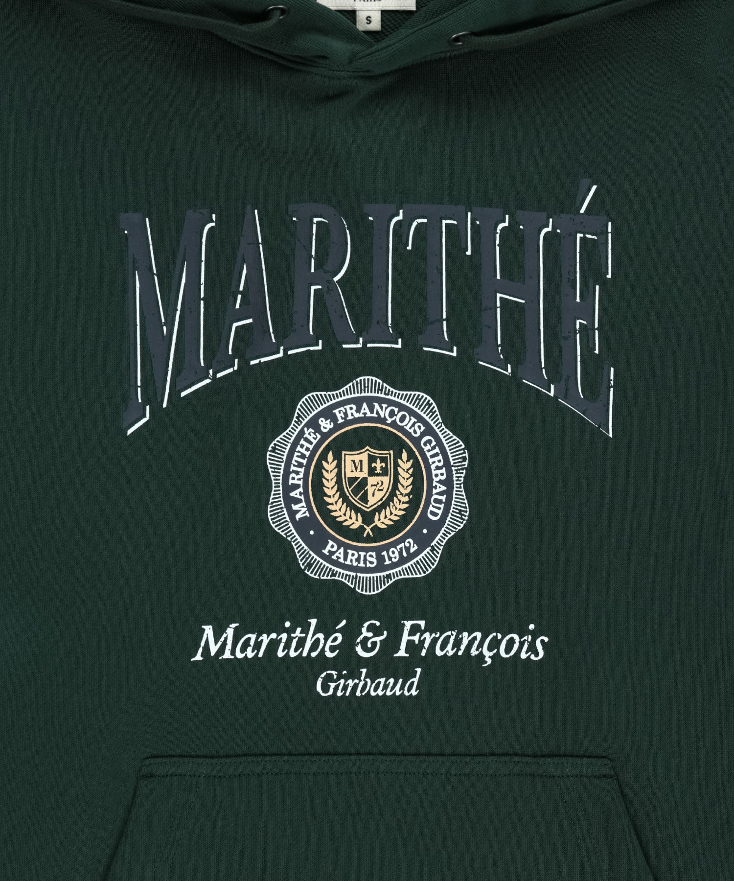 Marithe & Francois Girbaud - Crest Crack Logo Oversized Hoodie (Dark Green) product image 10 | TRAB K-Fashion Australia