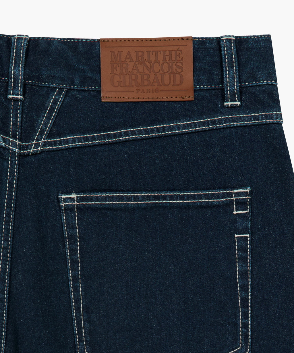 Marithe & Francois Girbaud - New M Low-waist Tuck Wide Denim Pants (Dark Blue) product image 10 | TRAB K-Fashion Australia