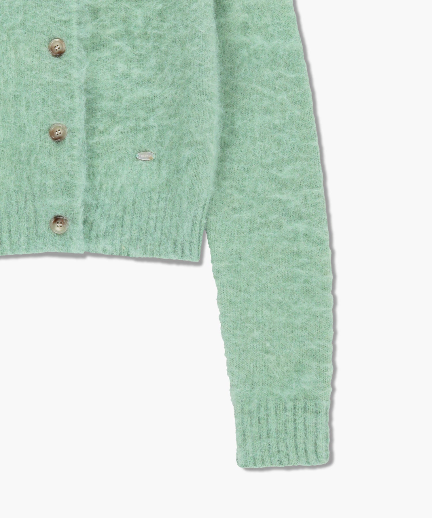 Marithe & Francois Girbaud - Hairy Collar Cardigan (Mint) product image 13 | TRAB K-Fashion Australia