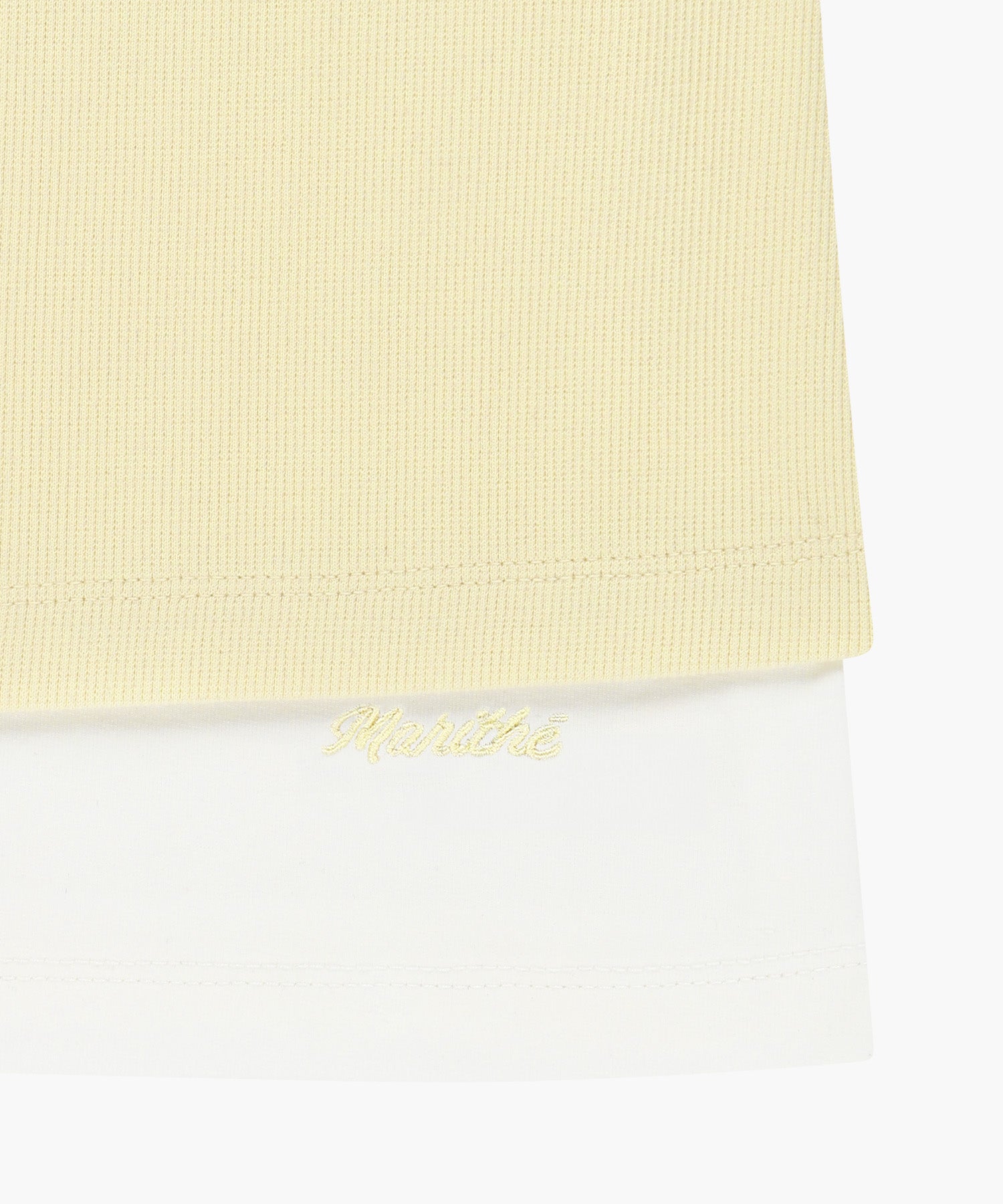 Marithe & Francois Girbaud - Small Classic Logo One Shoulder Layered Tee (Ivory) product image 10 | TRAB K-Fashion Australia