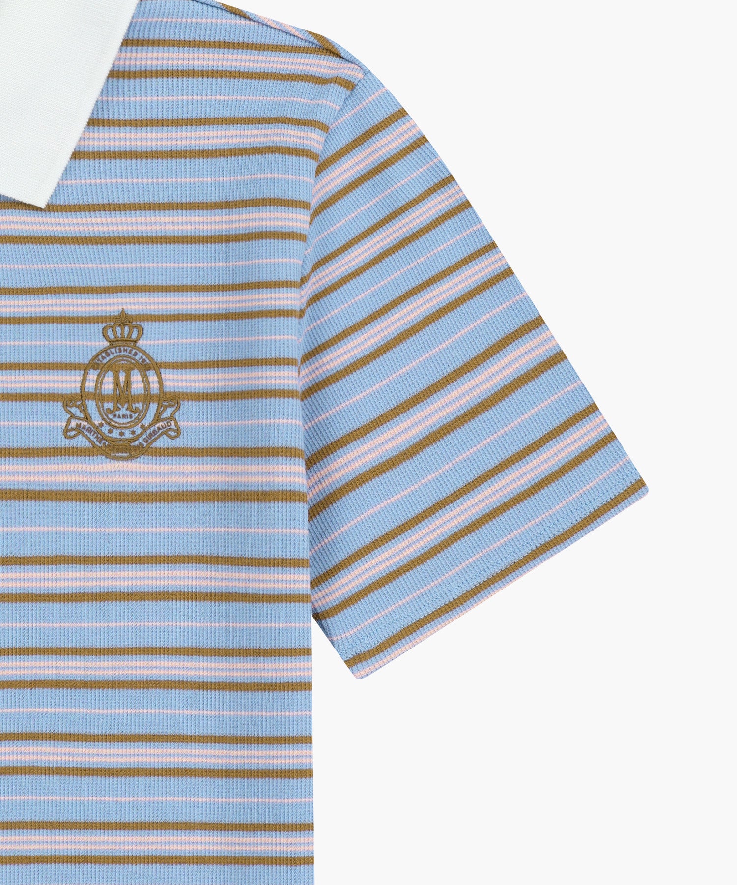 Marithe & Francois Girbaud - Stripe Slim Crop Collar Tee (Light Blue) product image 10 | TRAB K-Fashion Australia