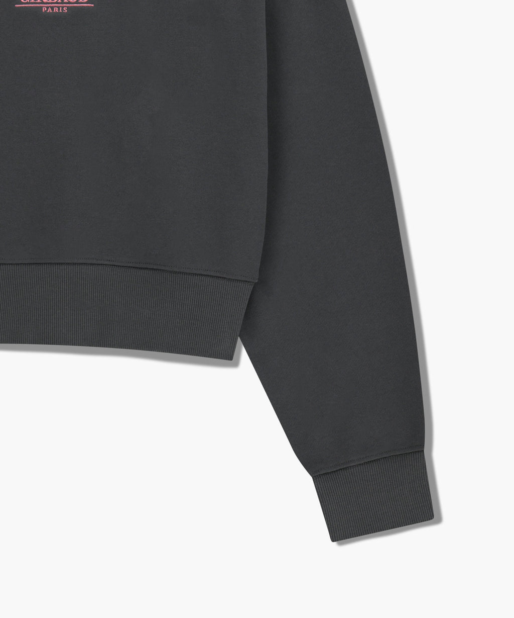 Marithe & Francois Girbaud - Small Classic Logo Crop Sweatshirt (Charcoal) product image 10 | TRAB K-Fashion Australia