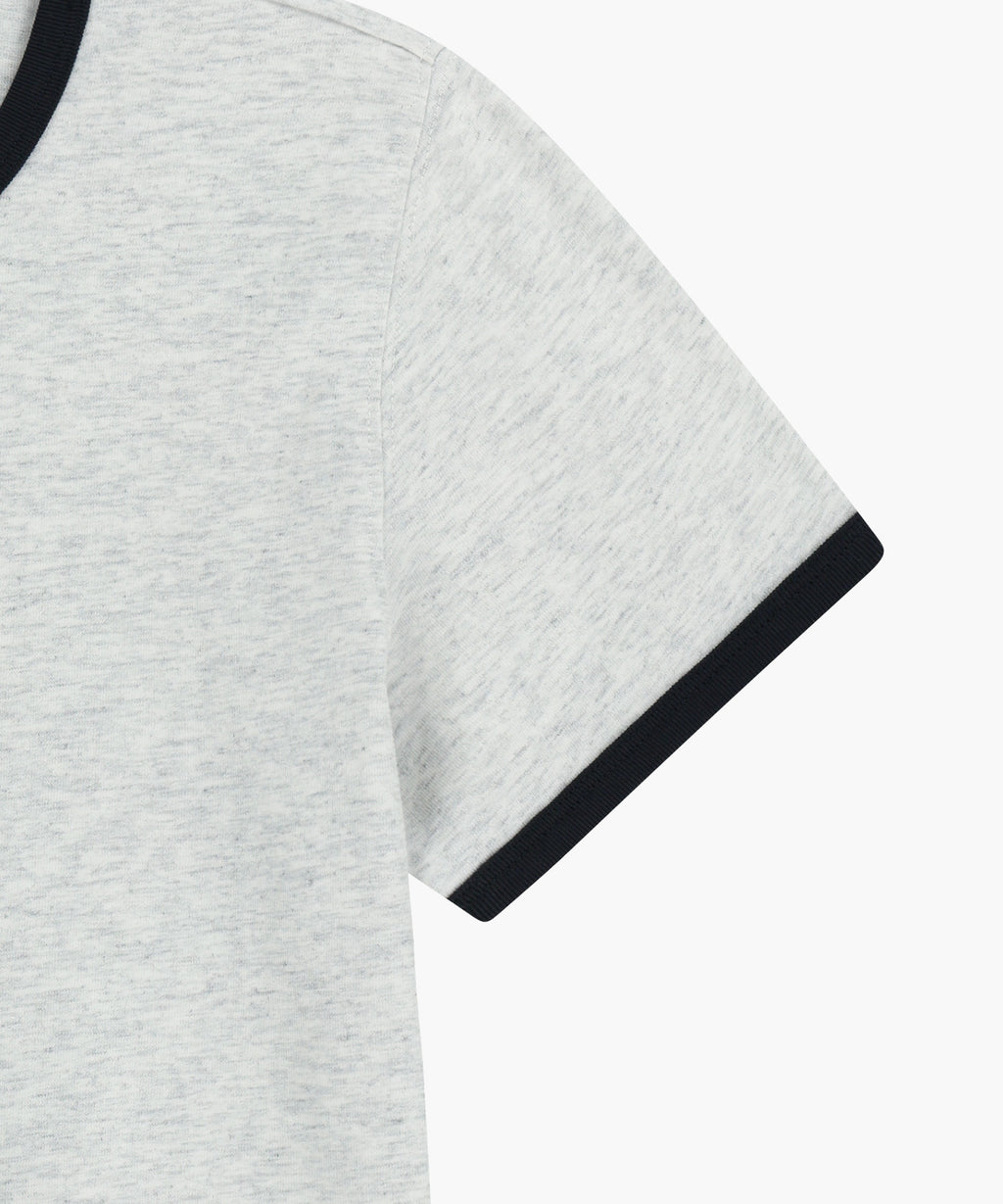 Marithe & Francois Girbaud - Classic Logo Ringer Tee (Light Heather Gray) product image 10 | TRAB K-Fashion Australia