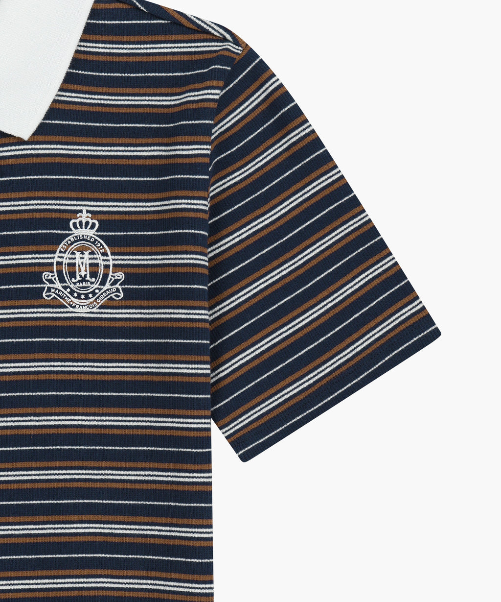 Marithe & Francois Girbaud - Stripe Slim Crop Collar Tee (Navy) product image 10 | TRAB K-Fashion Australia