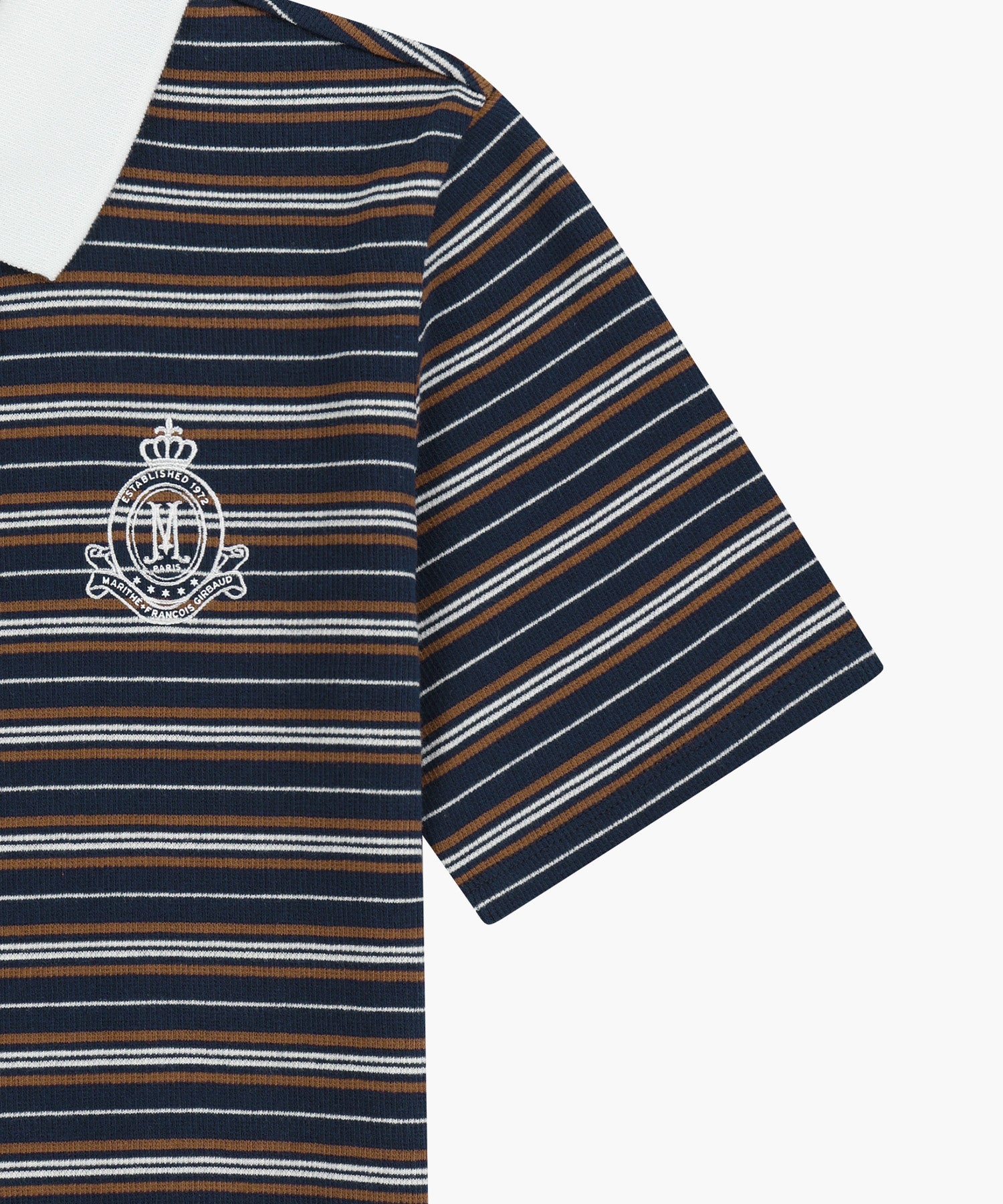 Marithe & Francois Girbaud - Stripe Slim Crop Collar Tee (Navy) product image 10 | TRAB K-Fashion Australia
