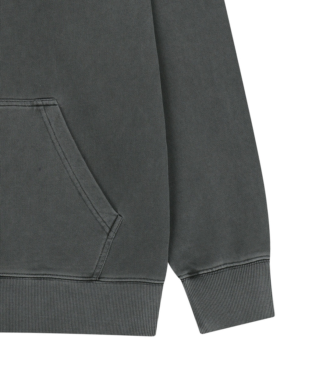 Marithe & Francois Girbaud - Classic Logo Dyeing Hoodie Zipup (Charcoal) product image 10 | TRAB K-Fashion Australia