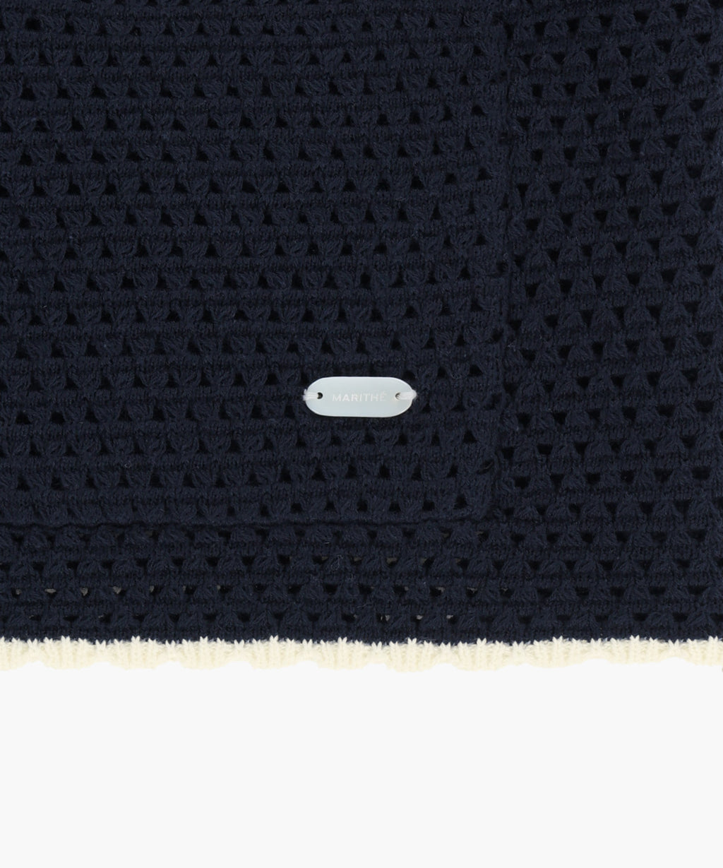 Marithe & Francois Girbaud - Crochet Half Knit Cardigan (Navy) product image 10 | TRAB K-Fashion Australia