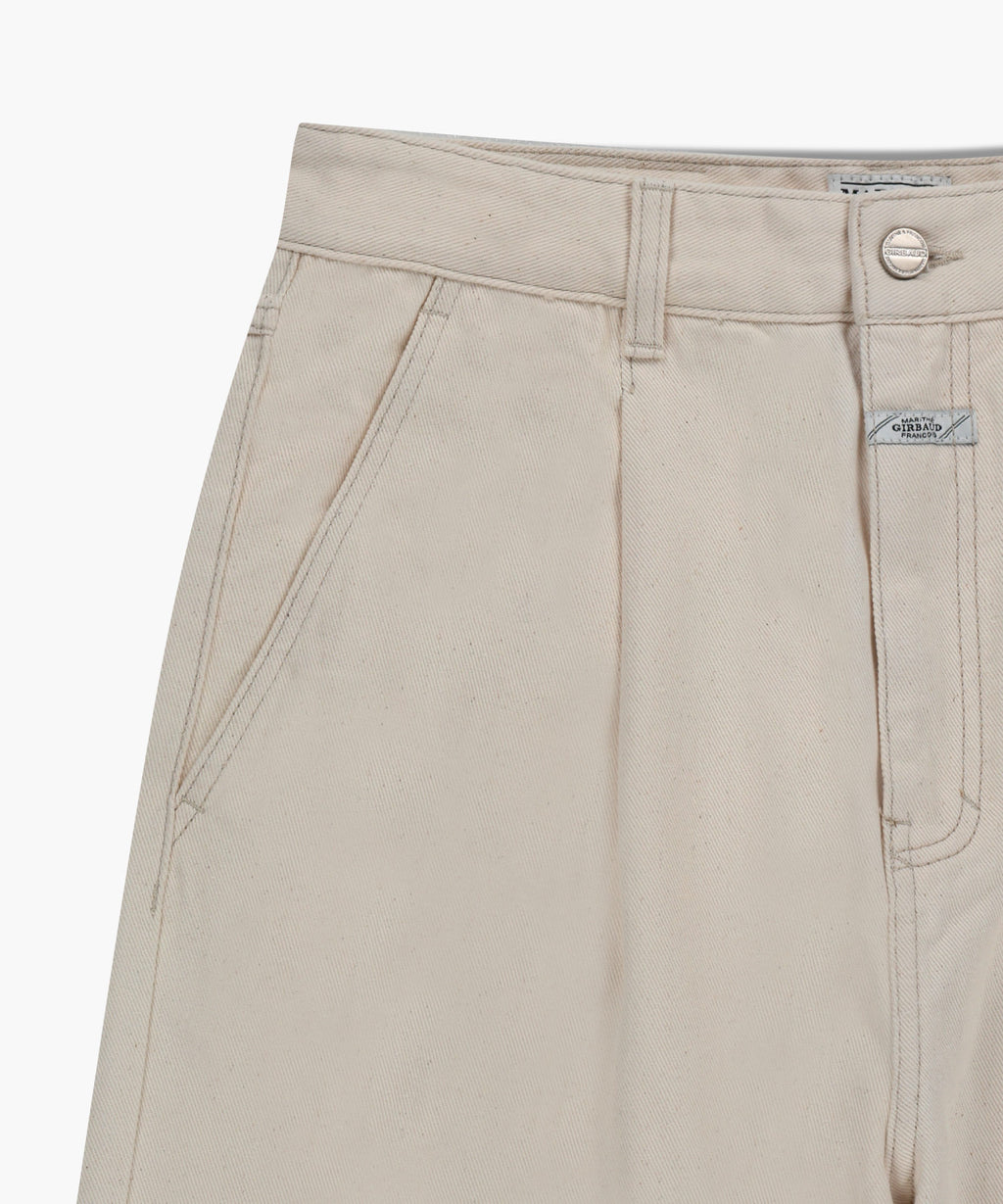 Marithe & Francois Girbaud - Low-waist Tuck Wide Denim Pants (Ecru) product image 10 | TRAB K-Fashion Australia