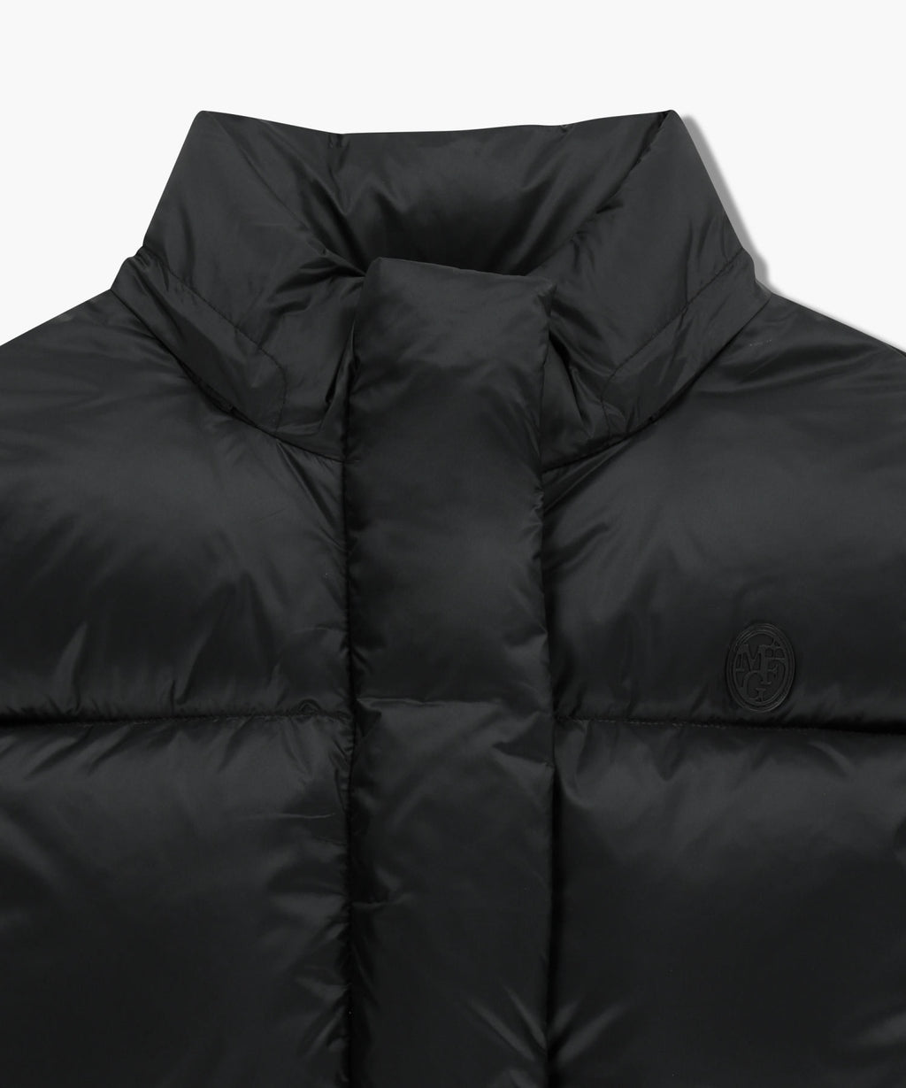 Marithe & Francois Girbaud - Circle Logo Crop Hooded Down Vest (Black) product image 10 | TRAB K-Fashion Australia