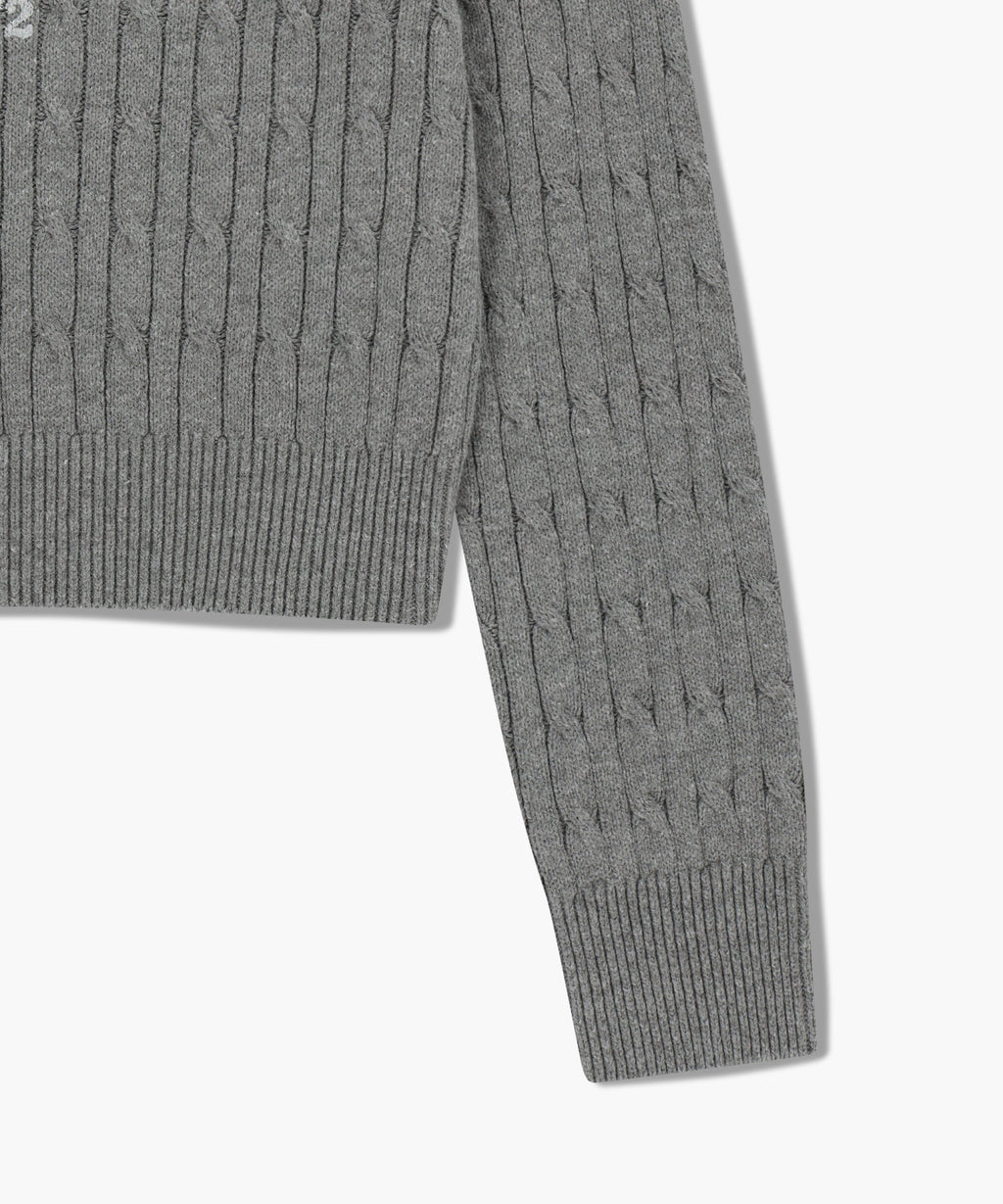 Marithe & Francois Girbaud - Vineyard Cable Knit Pullover (Melange Gray) product image 10 | TRAB K-Fashion Australia