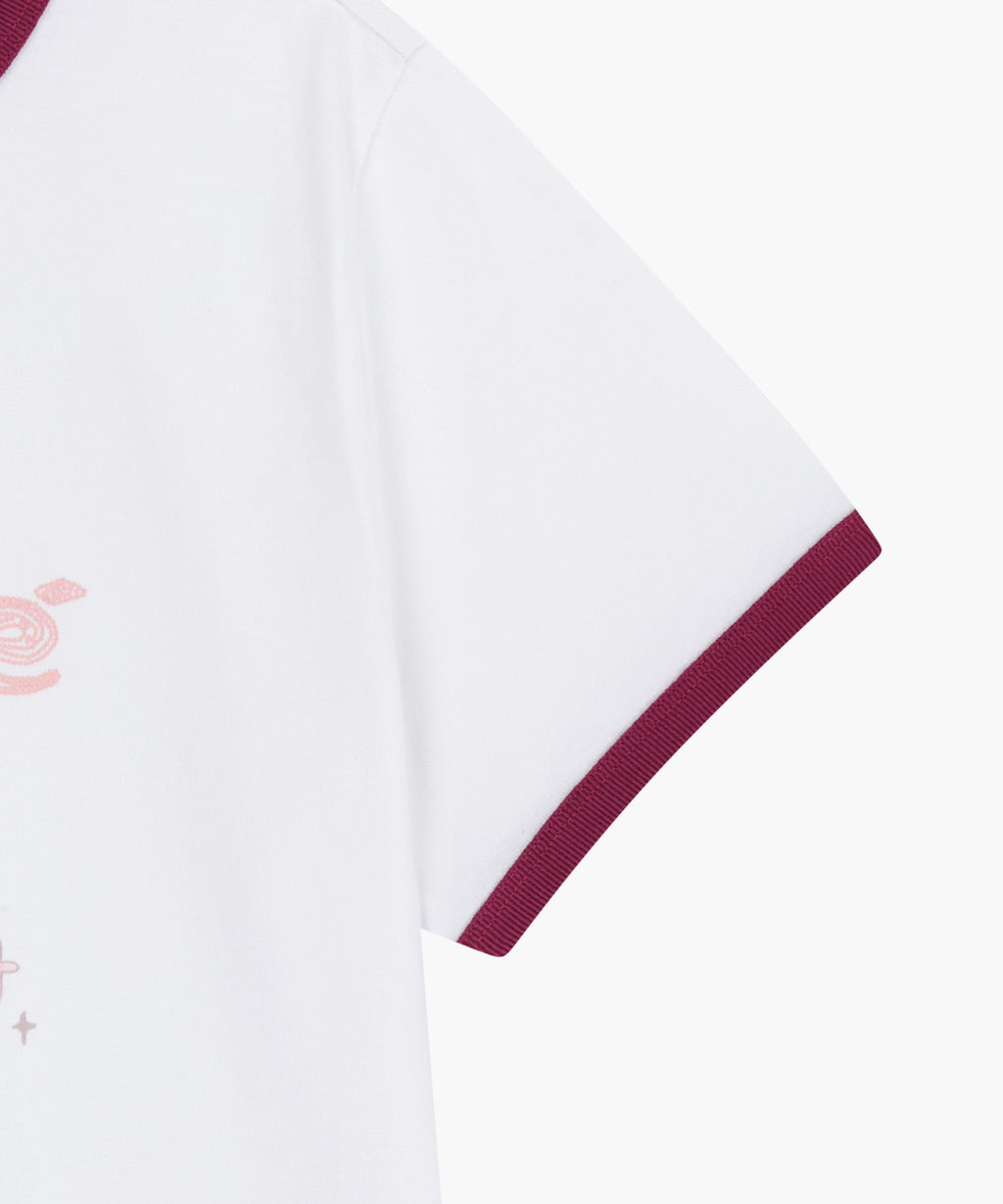 Marithe & Francois Girbaud - Paris Graphic Ringer Tee (White) product image 10 | TRAB K-Fashion Australia
