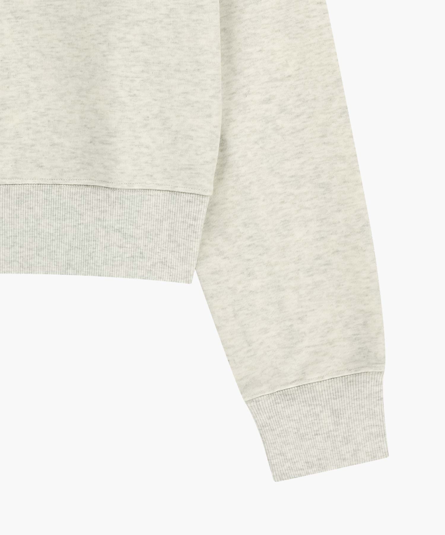 Marithe & Francois Girbaud - Flower Classic Logo Crop Sweatshirt (Oatmeal) product image 10 | TRAB K-Fashion Australia