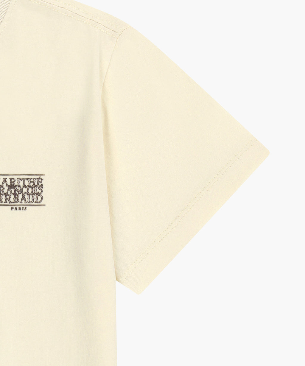 Marithe & Francois Girbaud - Antique Classic Logo Slim Crop Tee (Cream) product image 10 | TRAB K-Fashion Australia