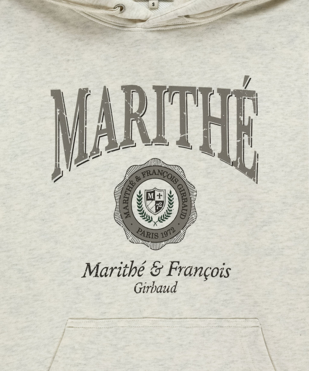 Marithe & Francois Girbaud - Crest Crack Logo Oversized Hoodie (Oatmeal) product image 10 | TRAB K-Fashion Australia