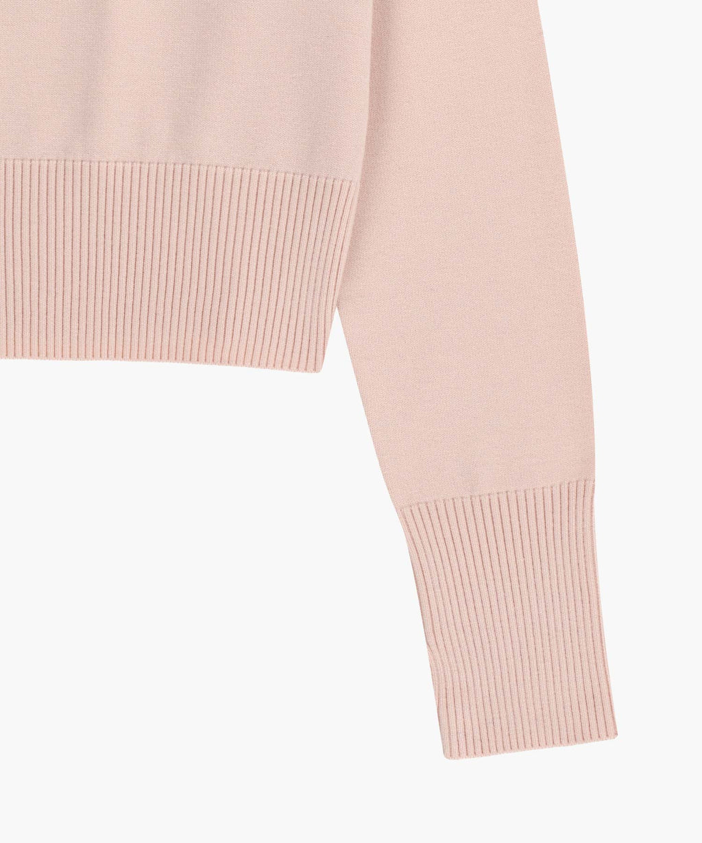 Marithe & Francois Girbaud - Small Classic Logo Crop Knit Pullover (Pink) product image 9 | TRAB K-Fashion Australia