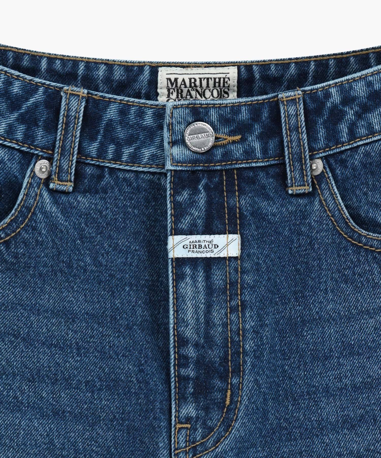 Marithe & Francois Girbaud - Raw Edge Washed Denim Shorts (Blue) product image 10 | TRAB K-Fashion Australia