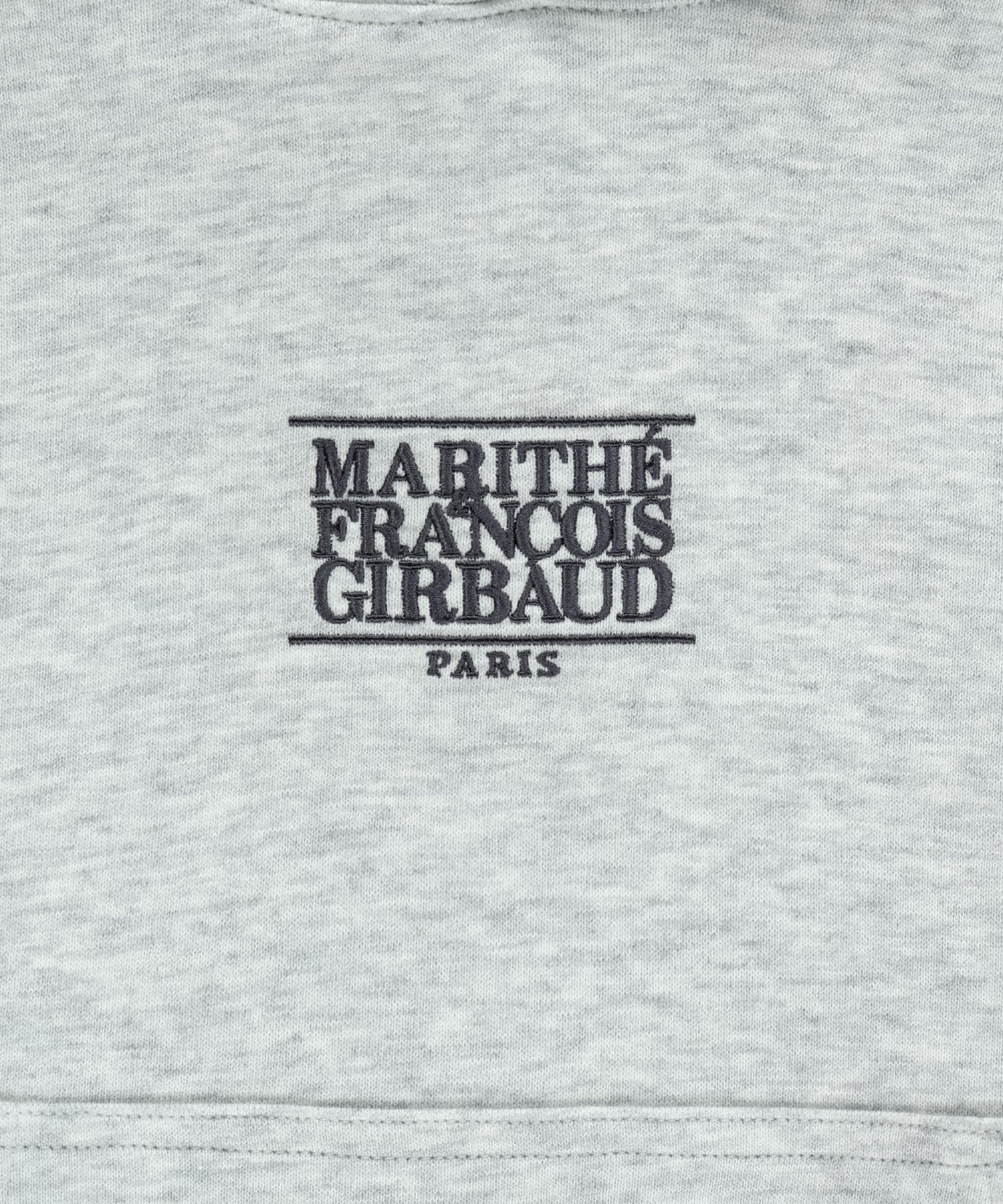Marithe & Francois Girbaud - Small Classic Logo Crop Hoodie (Light Heather Gray) product image 12 | TRAB K-Fashion Australia