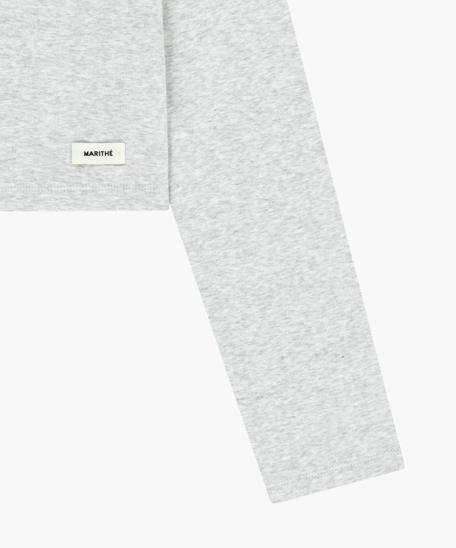 Marithe & Francois Girbaud - Basic Crop Long Sleeve (Light Heather Gray) product image 10 | TRAB K-Fashion Australia