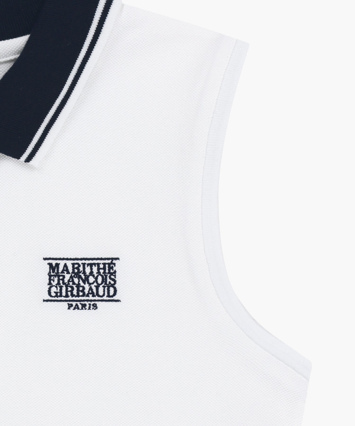 Marithe & Francois Girbaud - Small Classic Logo Pk Collar Sleeveless (White) product image 10 | TRAB K-Fashion Australia