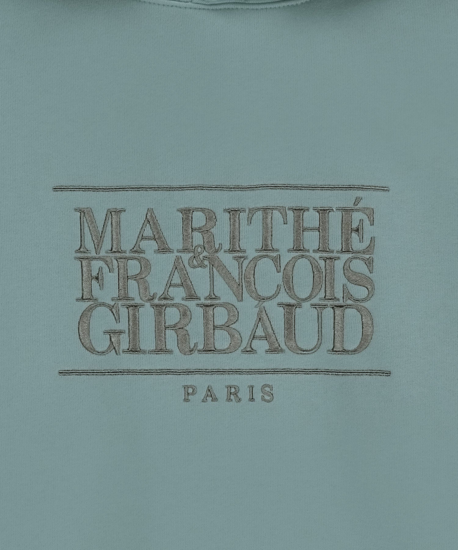 Marithe & Francois Girbaud - Classic Logo Embroidery Hoodie (brushed) (Mint Gray) product image 10 | TRAB K-Fashion Australia