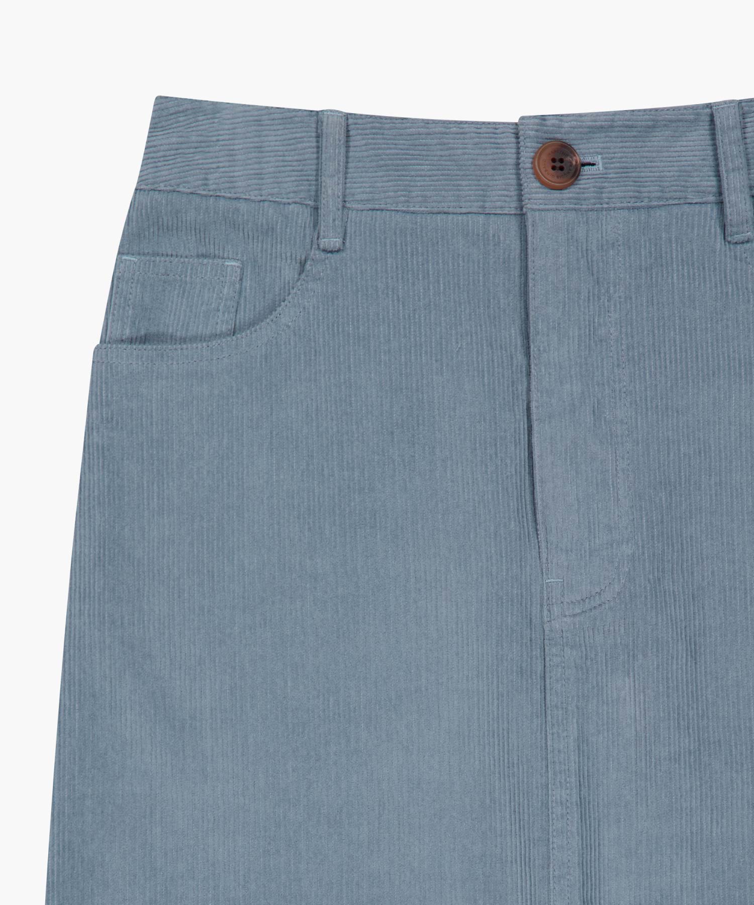 Marithe & Francois Girbaud - Classic Corduroy Midi Skirt (Sky Blue) product image 10 | TRAB K-Fashion Australia