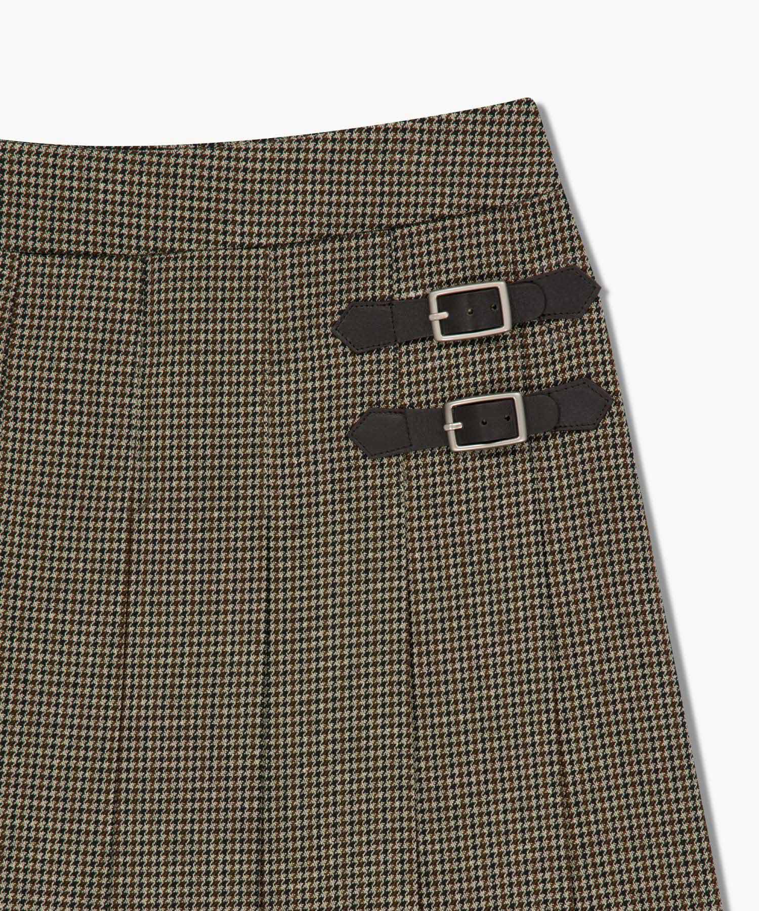 Marithe & Francois Girbaud - Side Buckle Pleated Midi Skirt (Brown) product image 13 | TRAB K-Fashion Australia