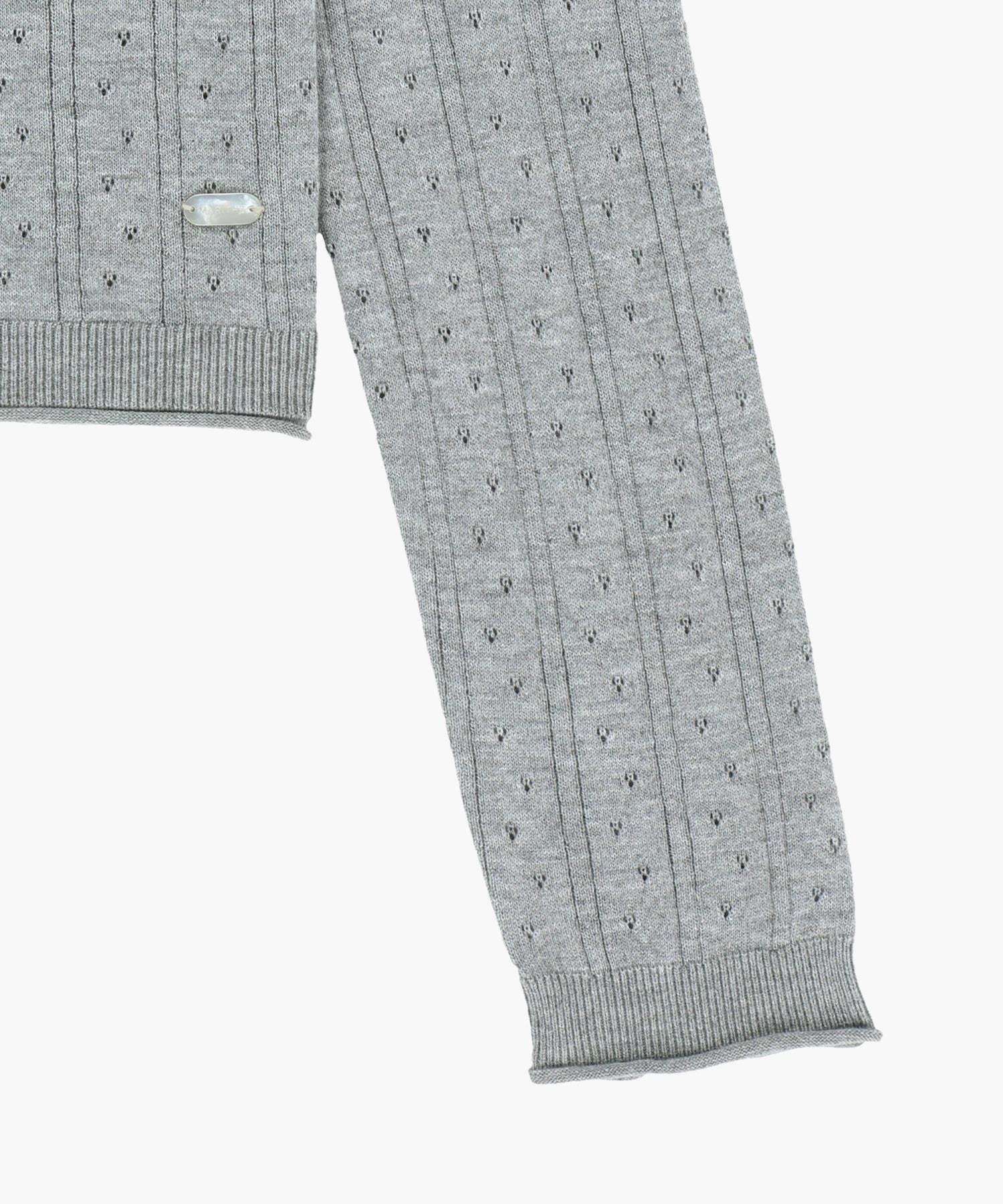 Marithe & Francois Girbaud - Crochet Half Button Knit (Melange Gray) product image 10 | TRAB K-Fashion Australia