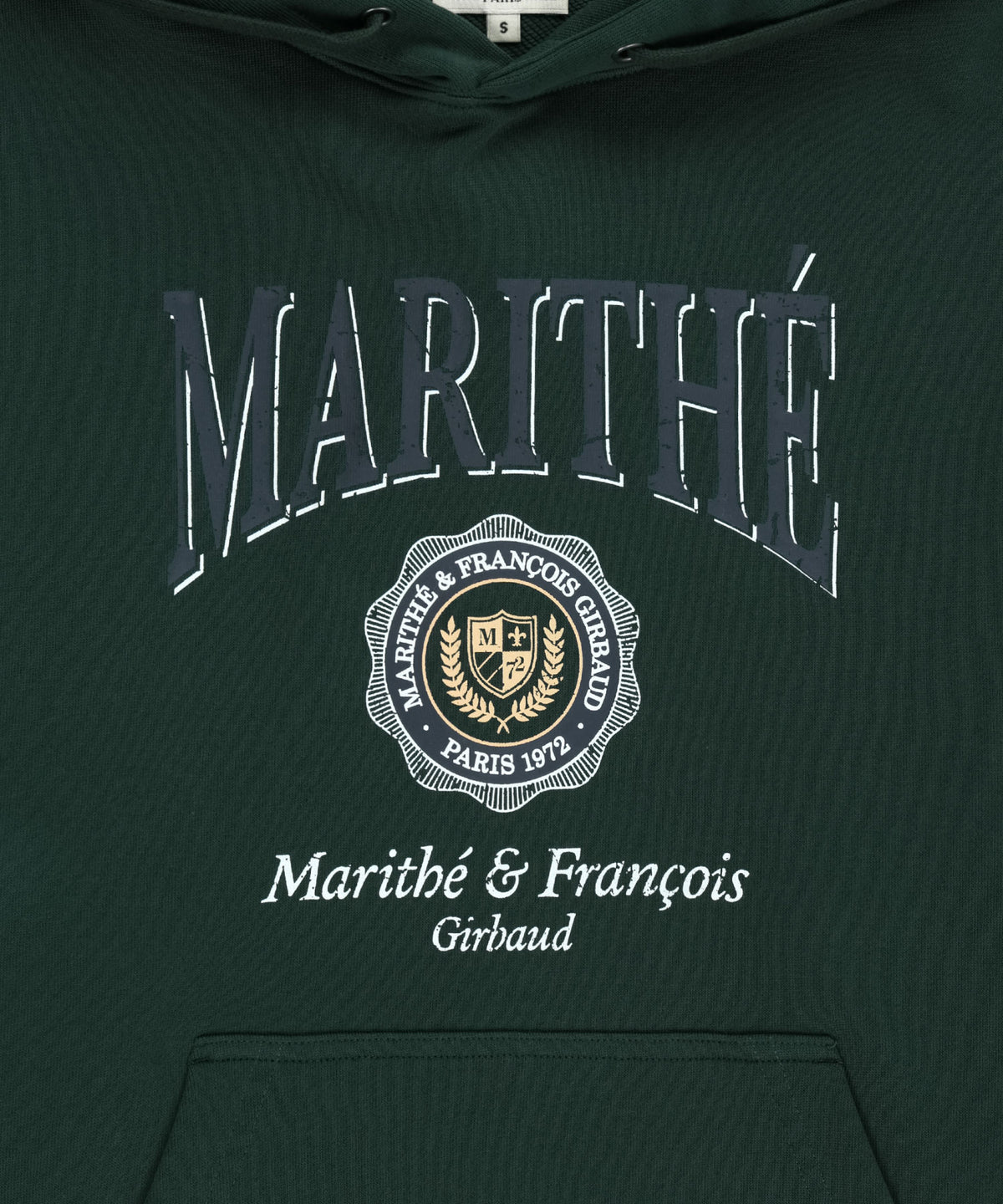 Marithe & Francois Girbaud - Crest Crack Logo Oversized Hoodie (Dark Green) product image 10 | TRAB K-Fashion Australia