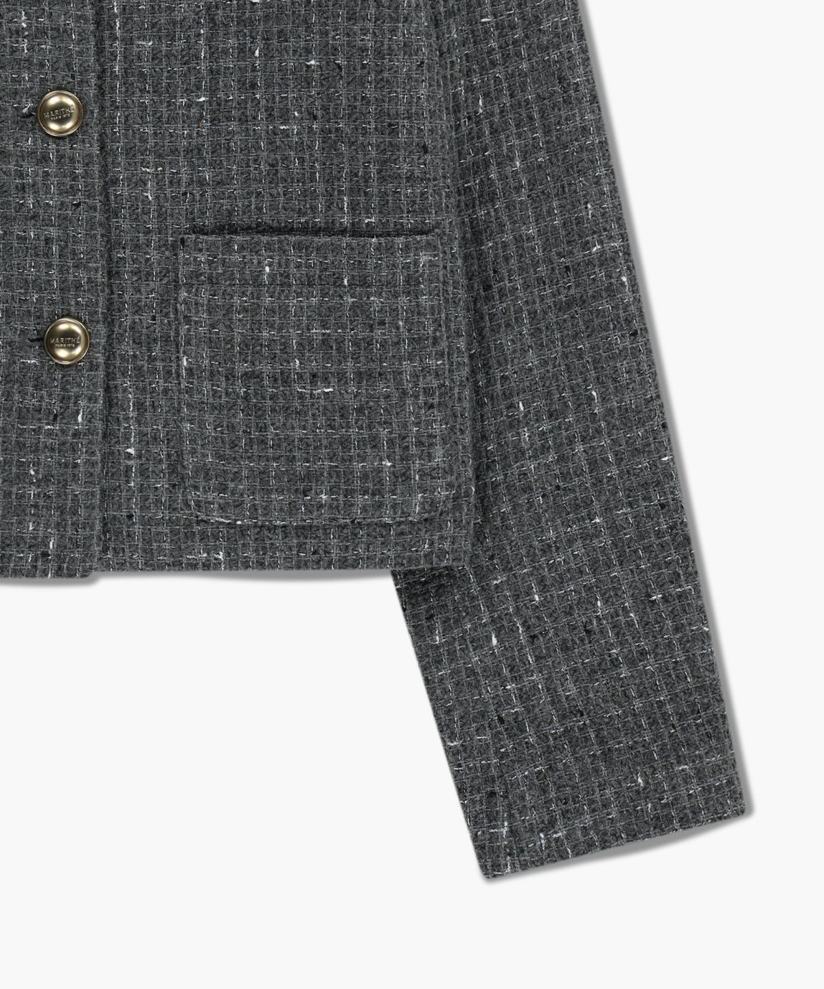 Marithe & Francois Girbaud - Collar Tweed Jacket (Gray) product image 10 | TRAB K-Fashion Australia