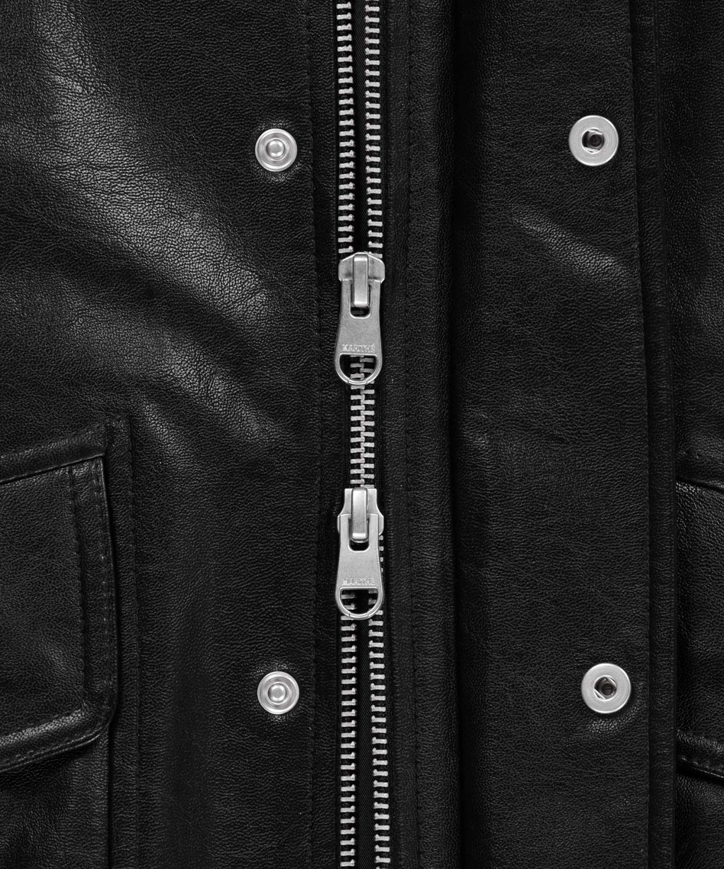 Marithe & Francois Girbaud - Faux Leather High Neck Jacket (Black) product image 10 | TRAB K-Fashion Australia