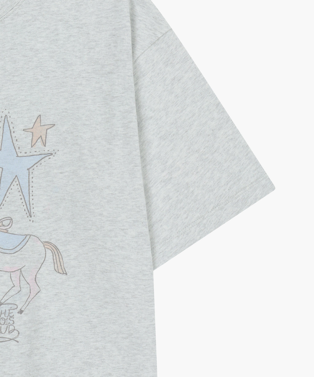 Marithe & Francois Girbaud - Unicorn Graphic Oversized Tee (Light Heather Gray) product image 10 | TRAB K-Fashion Australia