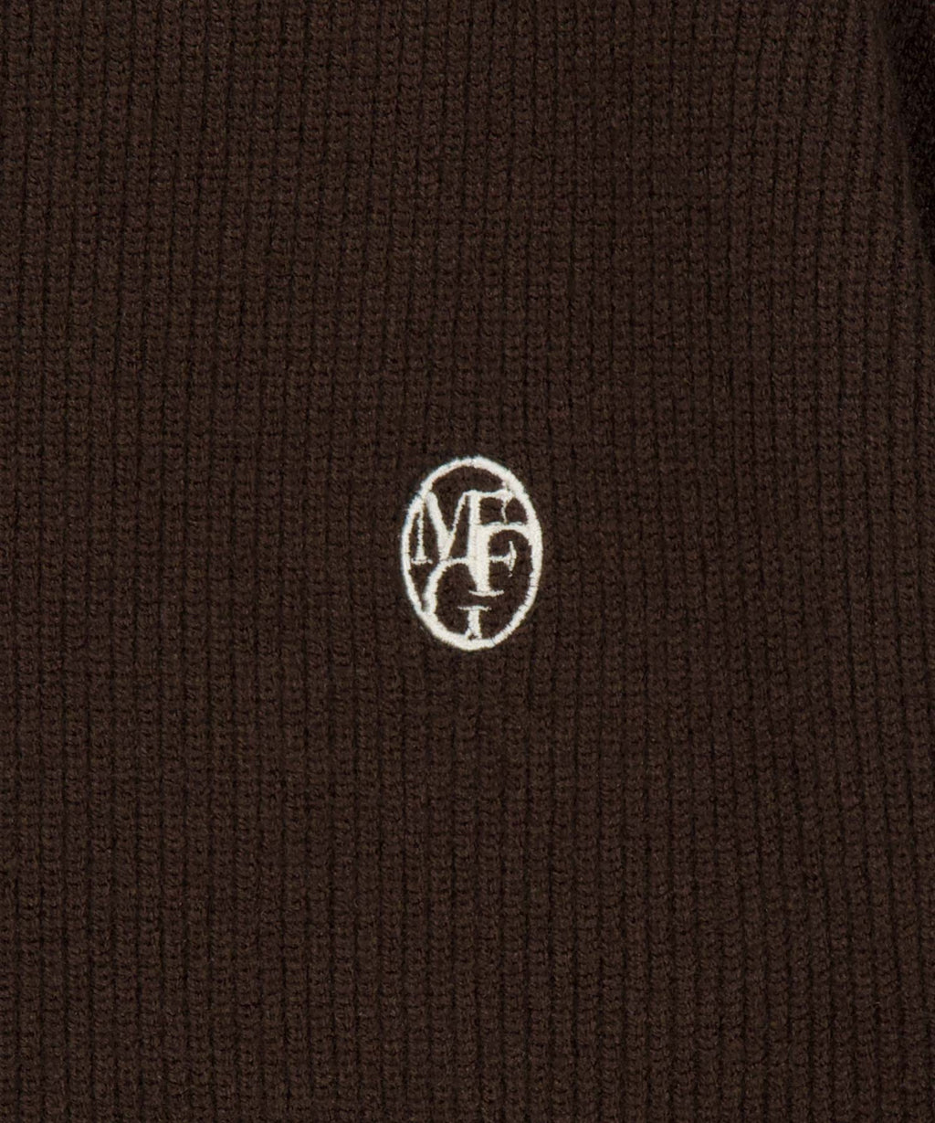 Marithe & Francois Girbaud - Big Collar Zip-up Cardigan (Brown) product image 10 | TRAB K-Fashion Australia