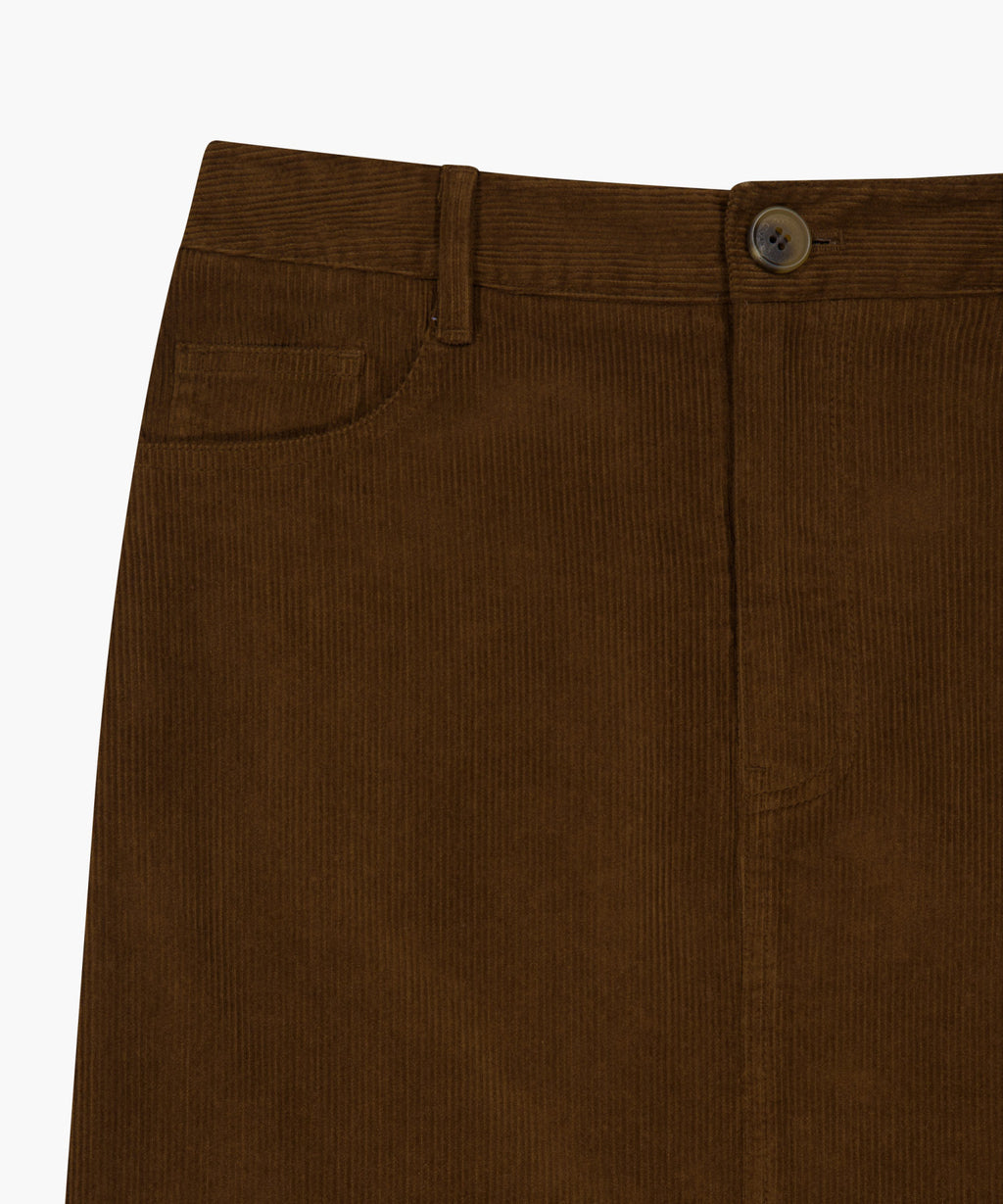 Marithe & Francois Girbaud - Classic Corduroy Midi Skirt (Brown) product image 10 | TRAB K-Fashion Australia