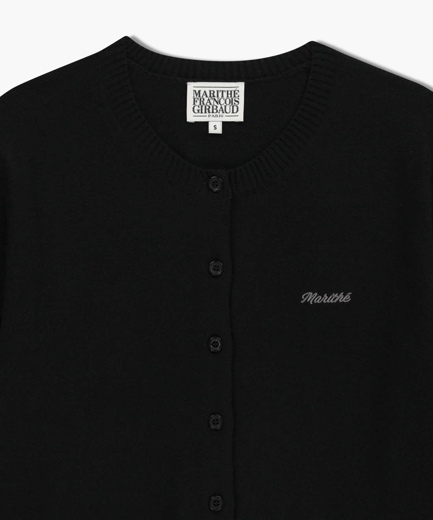 Marithe & Francois Girbaud - Half Knit Round Neck Cardigan Set Up (Black) product image 10 | TRAB K-Fashion Australia