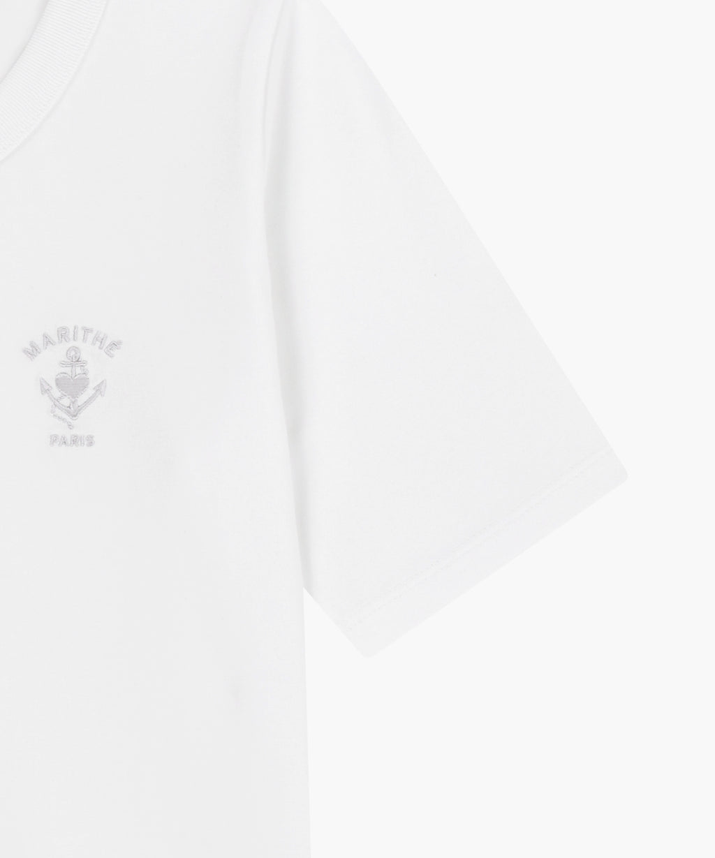 Marithe & Francois Girbaud - Stripe Henley Neck Tee (White) product image 10 | TRAB K-Fashion Australia