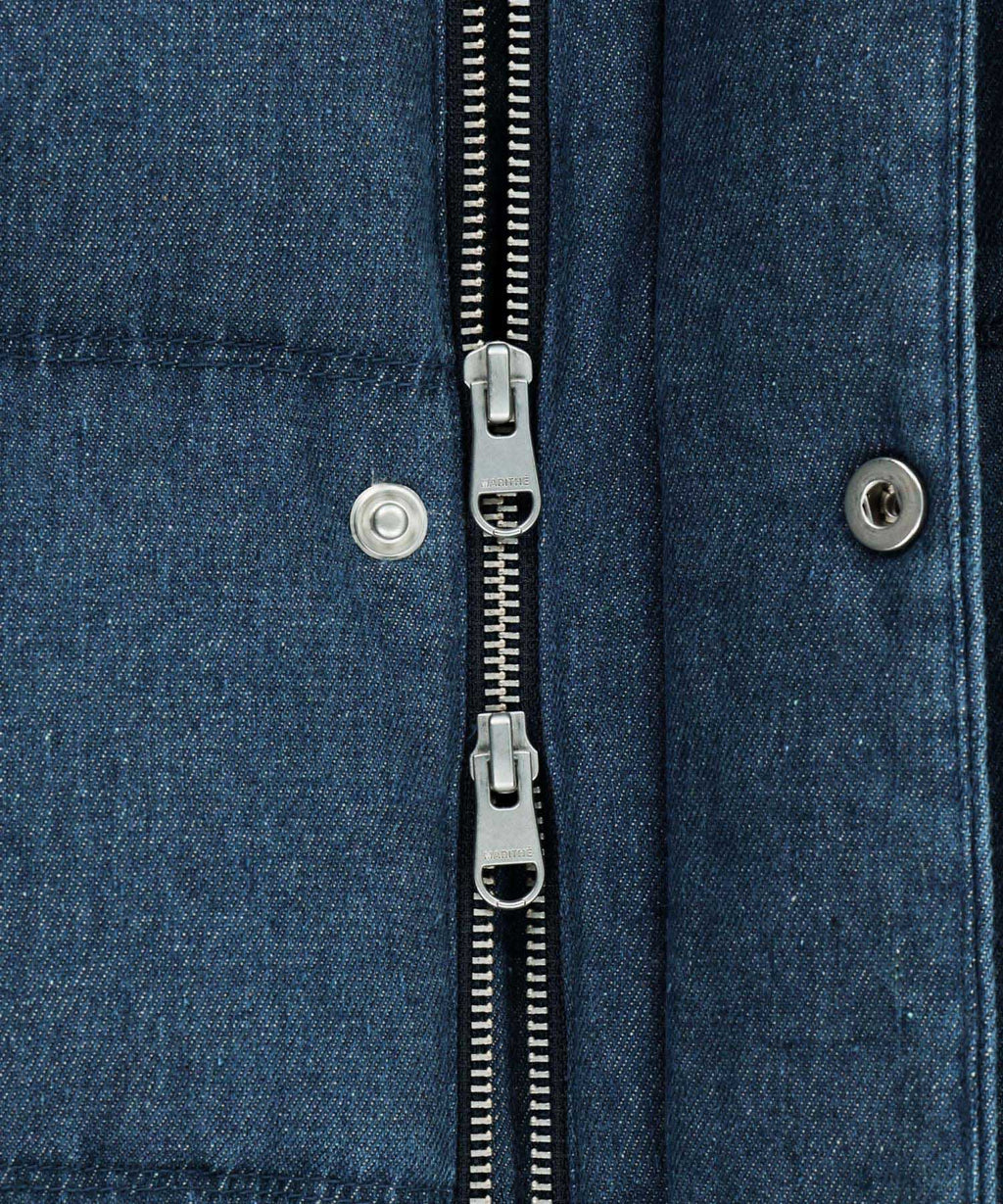 Marithe & Francois Girbaud - Classic Logo Denim Down Jacket (Dark Blue) product image 14 | TRAB K-Fashion Australia