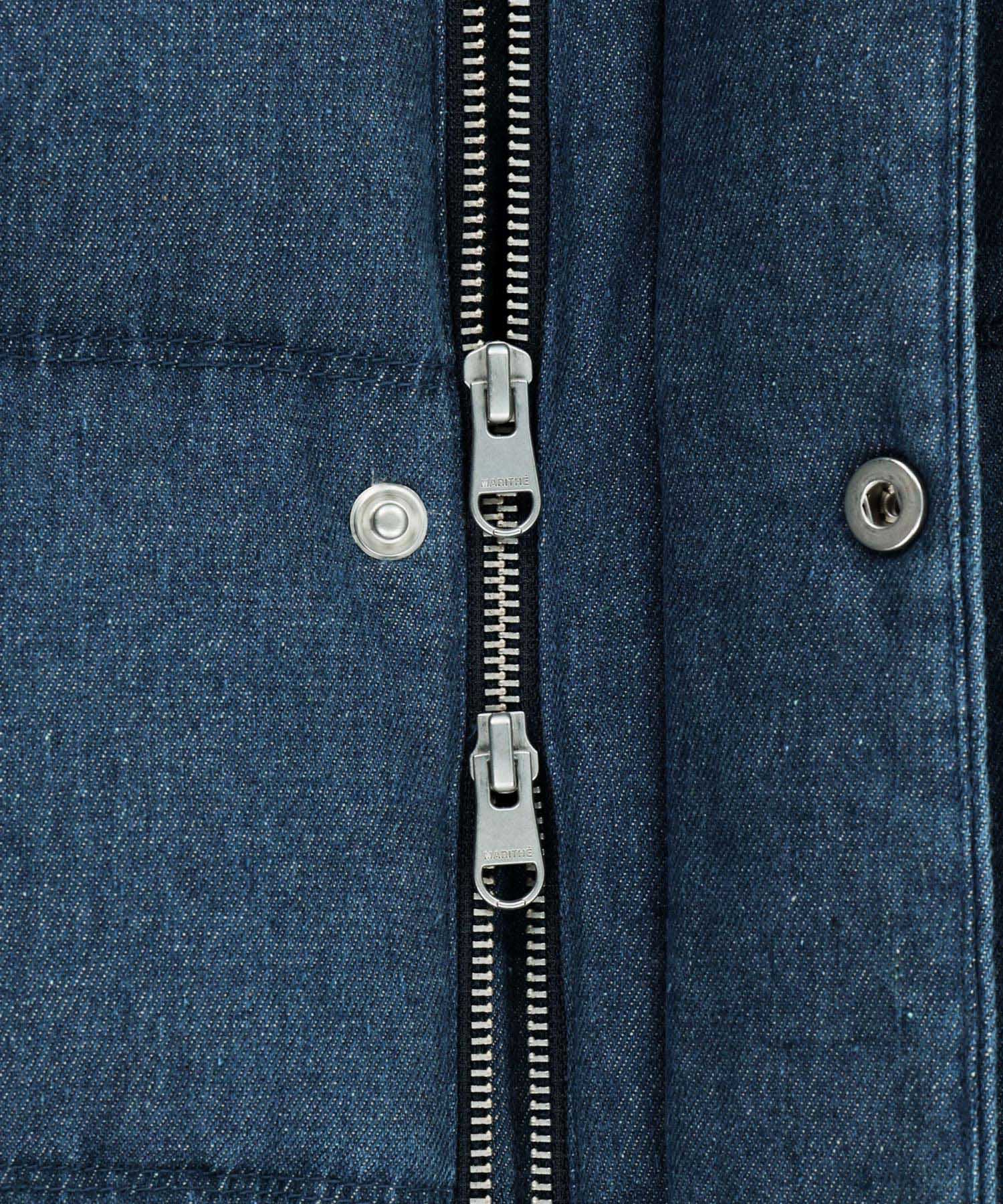 Marithe & Francois Girbaud - Classic Logo Denim Down Jacket (Dark Blue) product image 14 | TRAB K-Fashion Australia