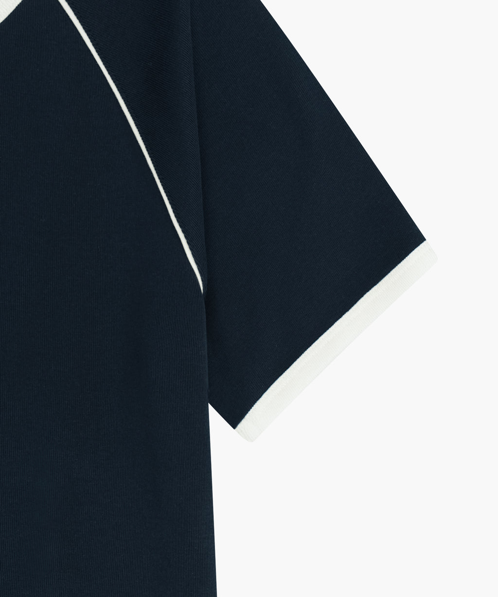 Marithe & Francois Girbaud - Aerocool Small Classic Logo Ringer Slim Crop Tee (Navy) product image 10 | TRAB K-Fashion Australia
