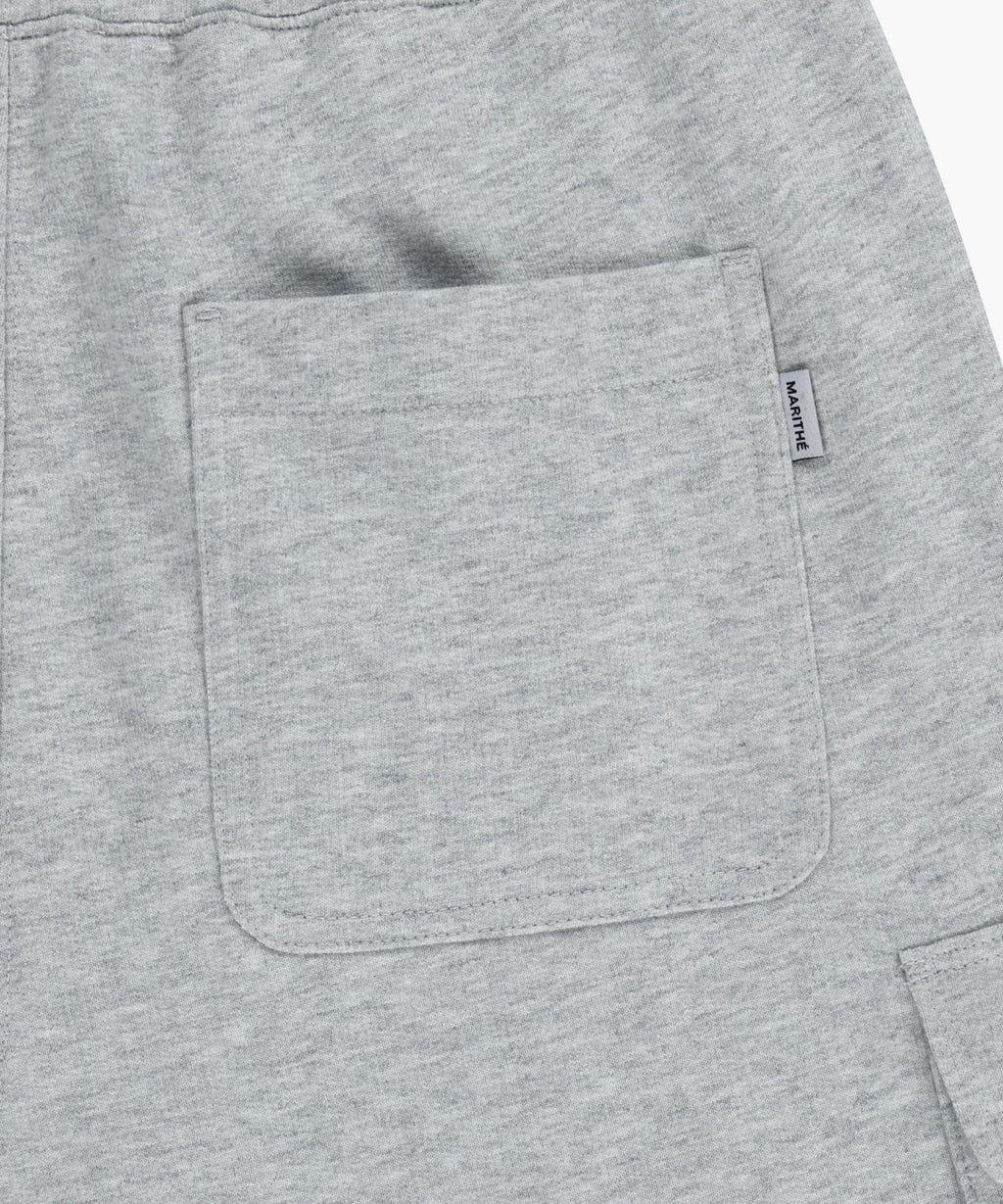Marithe & Francois Girbaud - Classic Logo Cargo Sweat Shorts (Heather Gray) product image 10 | TRAB K-Fashion Australia