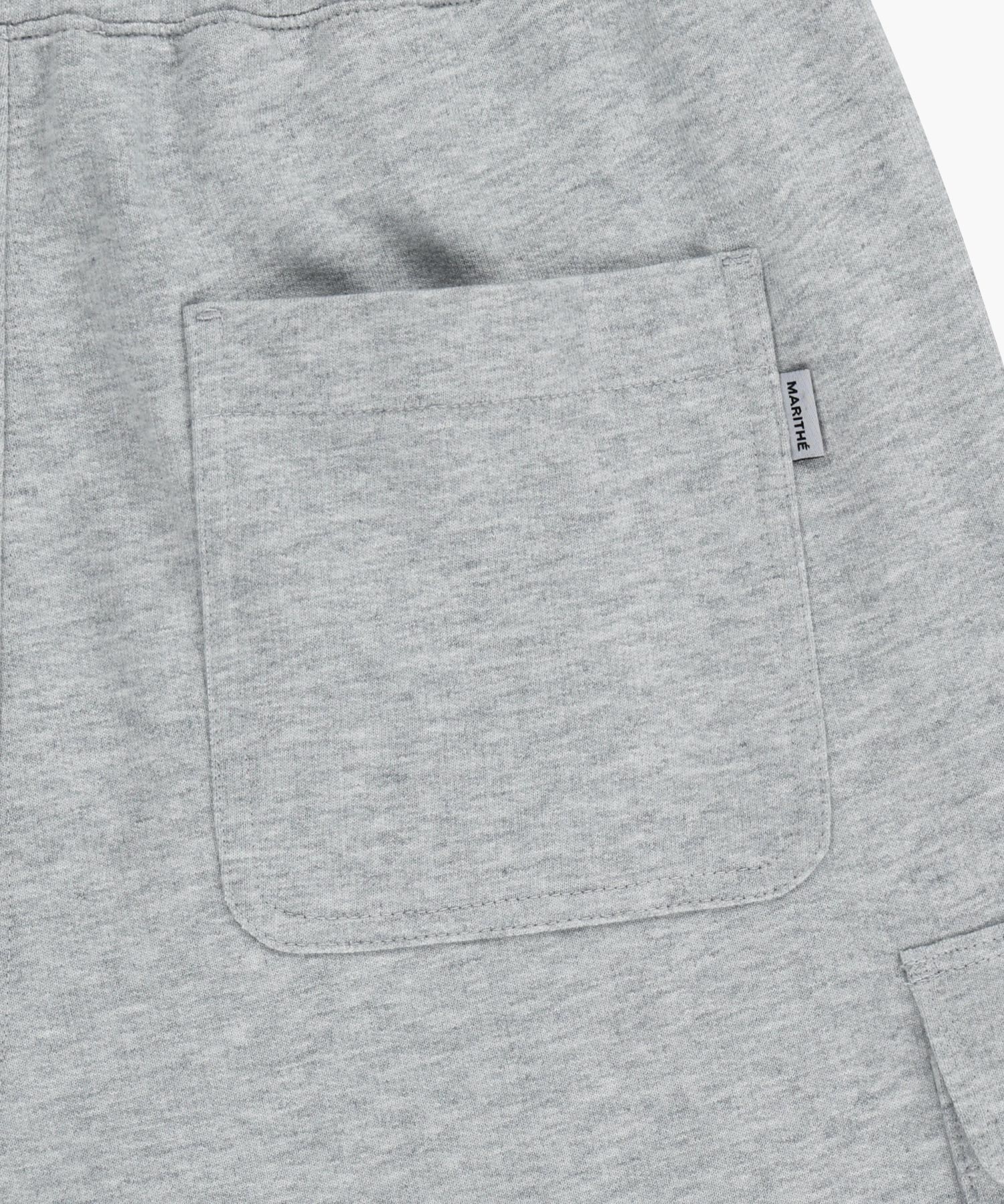 Marithe & Francois Girbaud - Classic Logo Cargo Sweat Shorts (Heather Gray) product image 10 | TRAB K-Fashion Australia