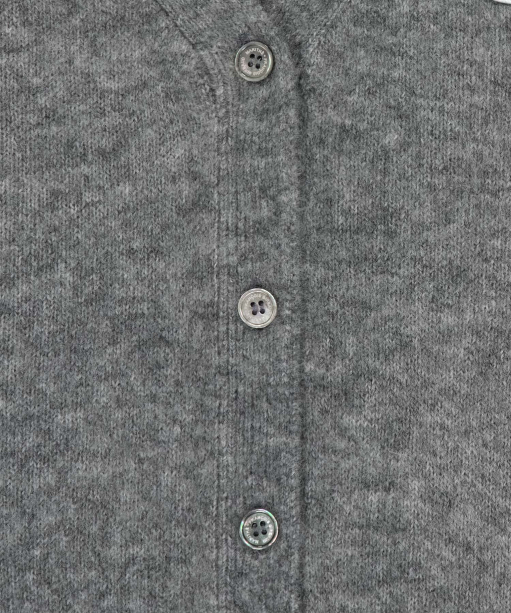 Marithe & Francois Girbaud - V-neck Crop Cardigan (Heather Gray) product image 10 | TRAB K-Fashion Australia