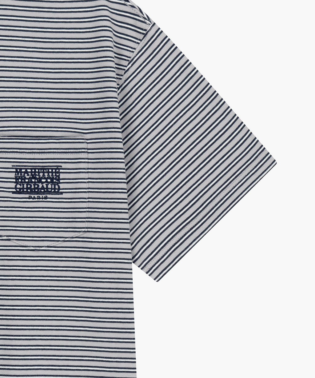 Marithe & Francois Girbaud - Small Classic Logo Stripe Ringer Tee (Navy) product image 10 | TRAB K-Fashion Australia