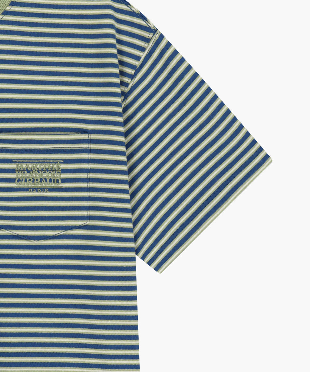 Marithe & Francois Girbaud - Small Classic Logo Stripe Ringer Tee (Light Green) product image 10 | TRAB K-Fashion Australia