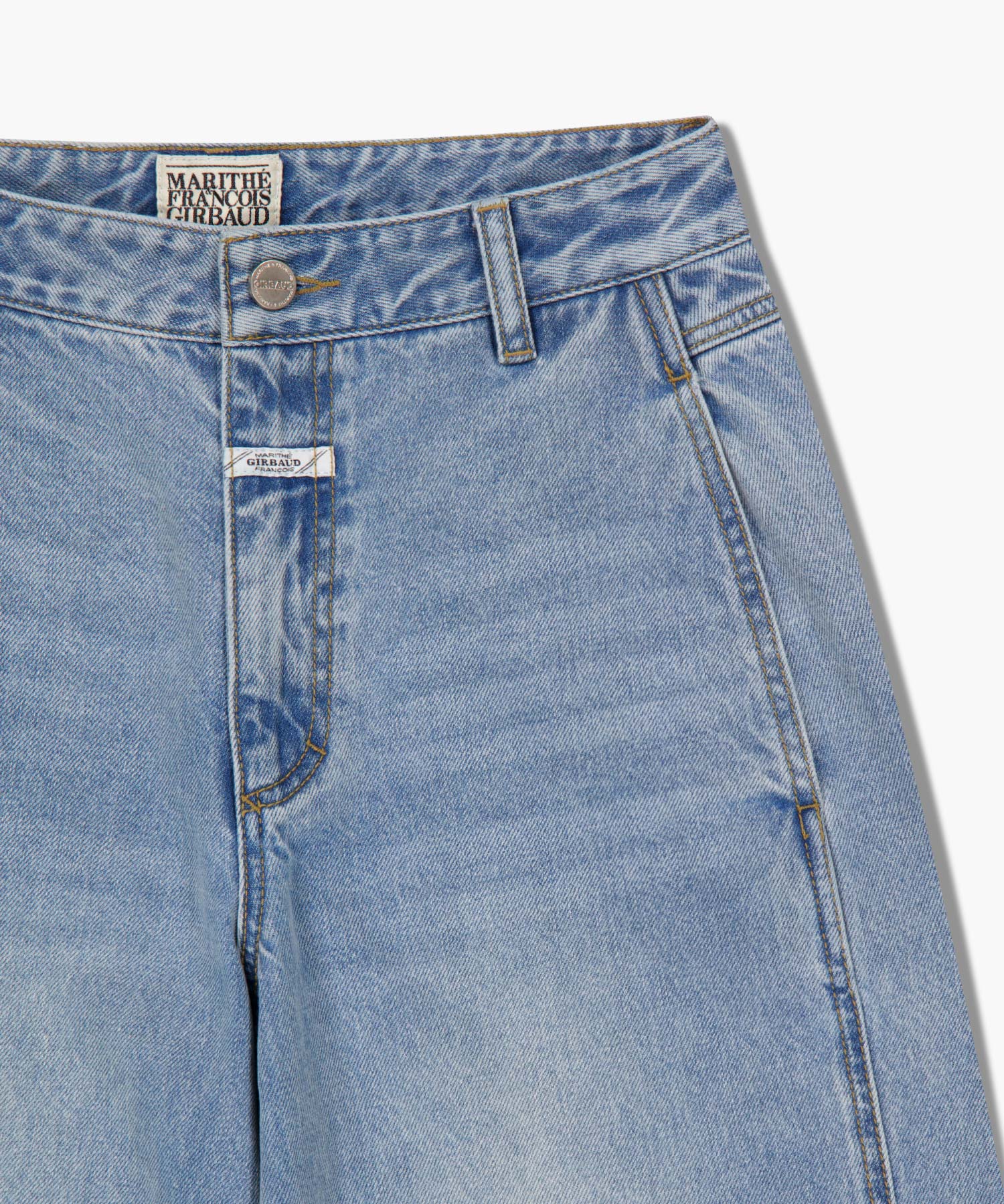 Marithe & Francois Girbaud - Wide Balloon Fit Denim Pants (Light Blue) product image 10 | TRAB K-Fashion Australia