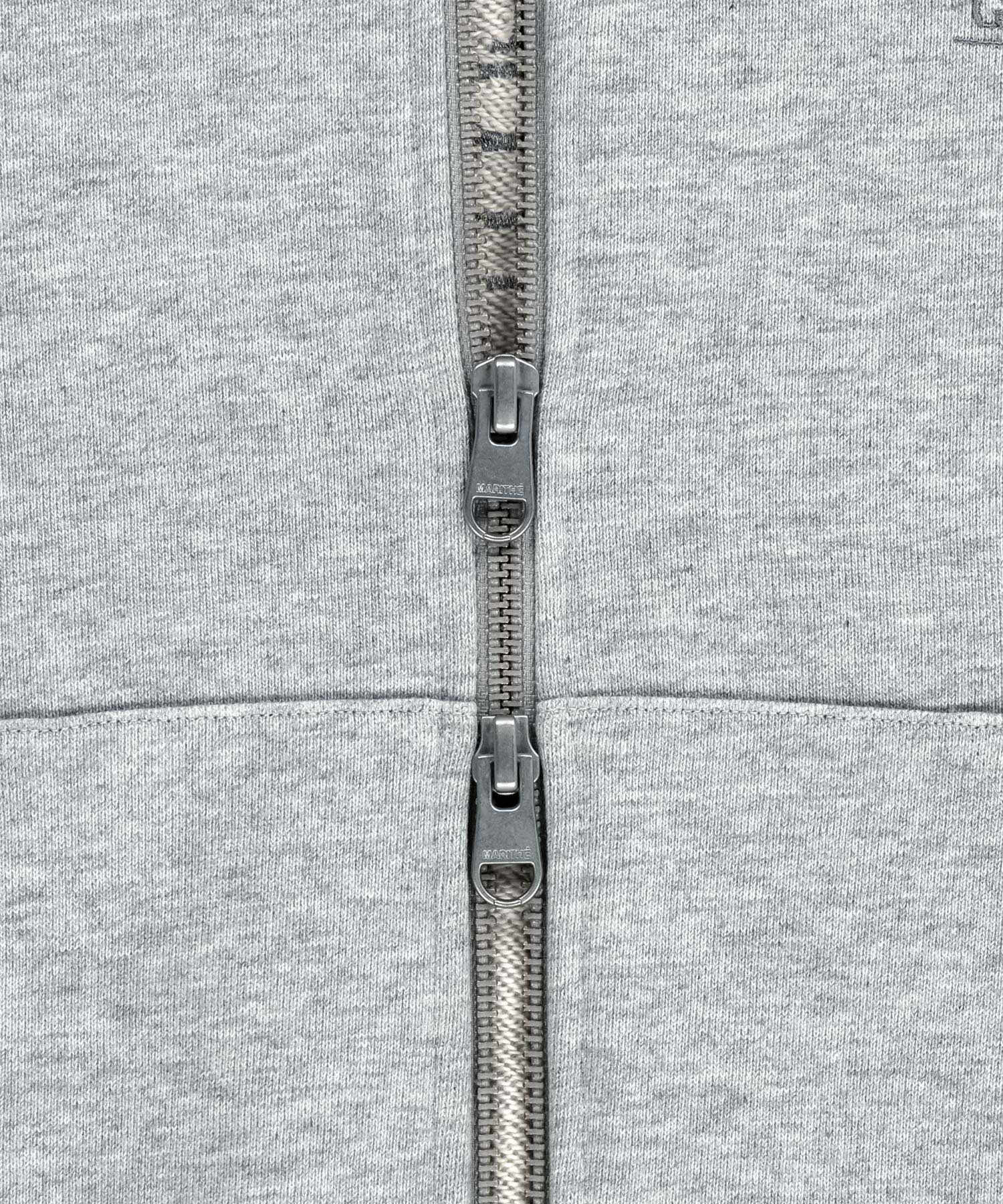 Marithe & Francois Girbaud - Back Classic Logo Crop Hoodie Zipup (Heather Gray) product image 10 | TRAB K-Fashion Australia