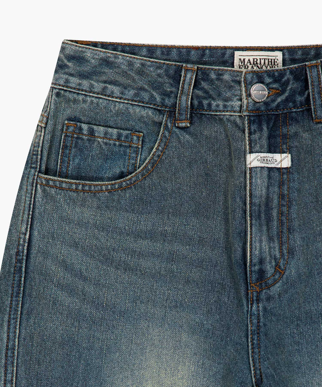 Marithe & Francois Girbaud - Vintage Washed Denim Pants (Blue) product image 13 | TRAB K-Fashion Australia