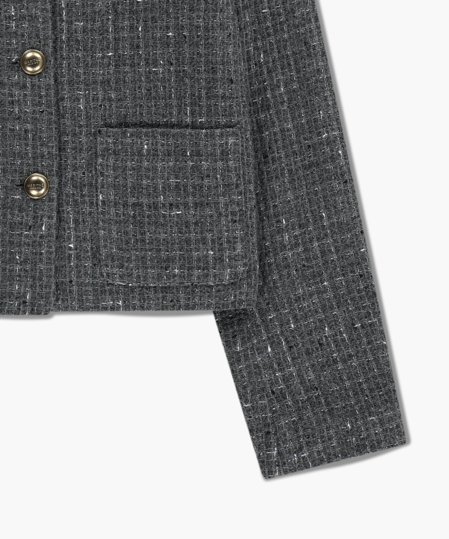 Marithe & Francois Girbaud - Collar Tweed Jacket (Gray) product image 10 | TRAB K-Fashion Australia