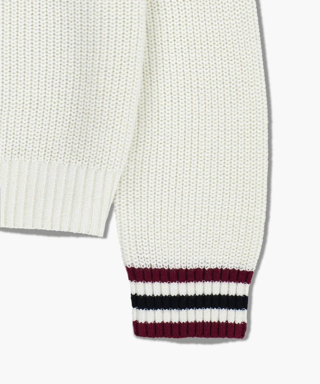 Marithe & Francois Girbaud - V Neck Knit Pullover (Ivory) product image 10 | TRAB K-Fashion Australia