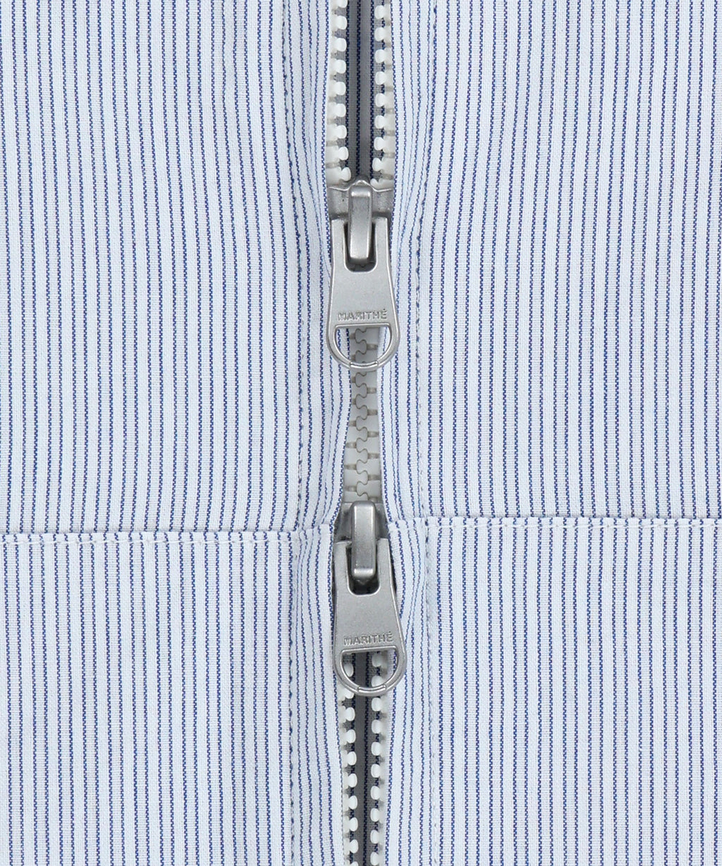 Marithe & Francois Girbaud - Classic Logo Hooded Pattern Jacket (Stripe) product image 13 | TRAB K-Fashion Australia