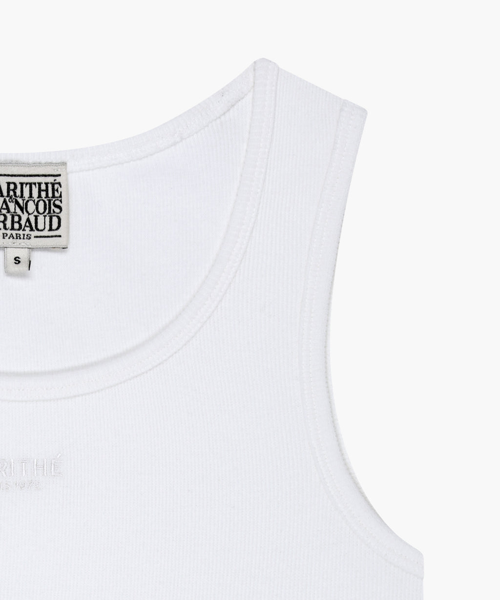 Marithe & Francois Girbaud - Regular Logo Sleeveless (White) product image 10 | TRAB K-Fashion Australia